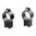 Anelli per cannocchiale 1" alti (0,60") per 11MM CZ, neri