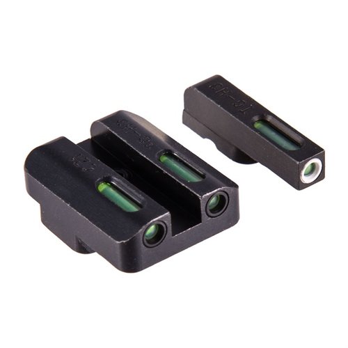Il set di mirini TFX Tritium di TruGlo offre visibilità in ogni condizione, design compatto e resistente, senza batterie e resistente a sostanze chimiche.