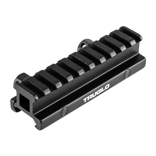 Il montaggio riser Picatinny TruGlo da ¾” è facile da installare, ideale per ottiche tradizionali e red dot, perfetto per l'AR-15 per una posizione di tiro corretta.