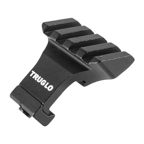 Il montaggio riser Picatinny a 45° di TruGlo consente transizioni rapide tra ottiche, mantenendo la linea di mira principale libera e senza ingombri.