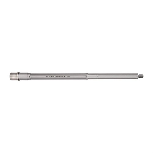 .223 Wylde, canna in acciaio inossidabile 416R, finitura bead blasted, profilo BA Hanson, testato HP e MPI, compatibile con AR-15 e configurazioni pistola.