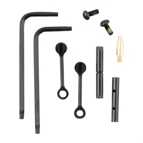 Il set di pin non rotanti AR-15 GEN. 2 MOD. 2 offre un profilo ultra-basso, realizzato in acciaio al carbonio, per un'installazione precisa e sicura dei pin di martello e grilletto.