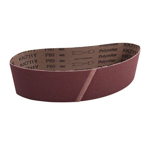 Le cinghie di sabbiatura VSM da 80 grit sono progettate per i tamburi di sabbiatura Raytech, offrendo una durata eccezionale e una finitura uniforme grazie al grano compatto.