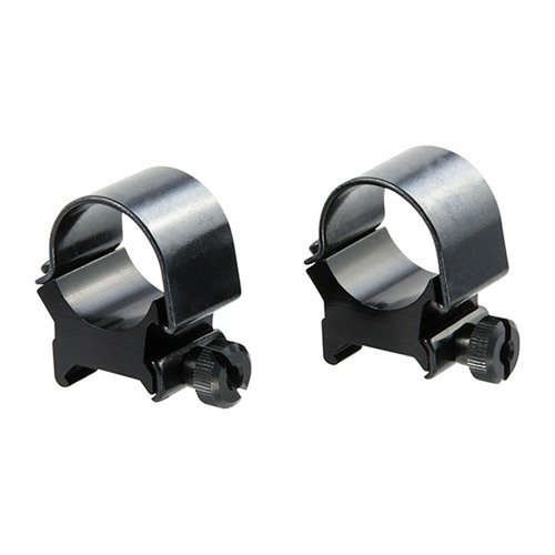 Anelli di montaggio TOP MOUNT, 1" alti, finitura Satin Blue, leggeri e resistenti, disponibili in diverse altezze per ottiche fino a 60mm di obiettivo.