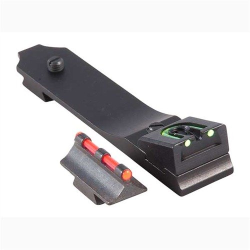 I set di mirini SHOTGUN FIRE SIGHT per Winchester 1300 offrono un punto rosso fluorescente visibile in tutte le condizioni di luce e un retro U-notch regolabile per un allineamento preciso.
