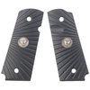 Le impugnature 1911 G10 Compact in G10 nero offrono un design starburst unico, sicurezza ambidestra e una finitura robusta per una presa superiore.