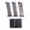 GOVT .45 ACP 8 colpi, argento, base in polimero, confezione da 3 con portacaricatore