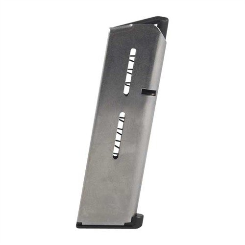 Il caricatore 1911 45ACP Heavy Duty +P di Wilson Combat offre una struttura in acciaio inox, una molla extra potente e un design robusto per un'alimentazione affidabile.