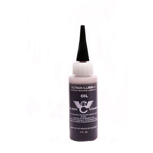 L'ULTIMA-LUBE II OIL di Wilson Combat offre una lubrificazione ottimale per armi da fuoco, ideale per climi freddi e per armi a tolleranza stretta.