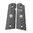 Full size, G10 grigio/nero, starburst aggressivo, piatte, guancette