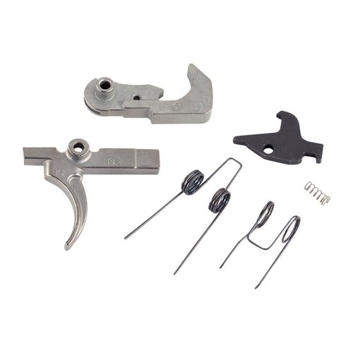 Il kit di grilletto AR-15 Wilson Combat offre un'azione ultra-smooth, finitura Nickel Teflon e molle in cromo silicio per massima durata e affidabilità.
