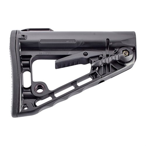 Il Rogers Super-Stoc™ è un calcio AR/M4 ultra stabile, leggero (7,3 oz), con sistema Cam-Lock per eliminare il gioco e compatibile con buffer tube Mil-Spec e Commercial.