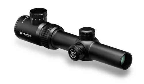Scopri il VORTEX Crossfire II 1-4x24 V-Brite Moa, un'ottica versatile con reticolo illuminato, ideale per tiri rapidi e precisione a lunga distanza.
