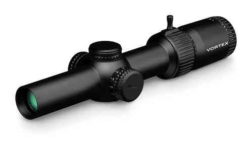 Il VORTEX Strike Eagle® 1-8x24 SFP AR-BDC3 MOA offre versatilità e precisione, ideale per tiri rapidi e a lunga distanza, con reticolo BDC per una mira ottimale.