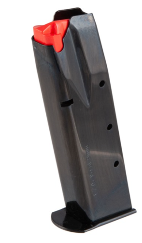 Scopri il caricatore CZ75 Blued Steel da 15 colpi, realizzato da Meccanica del Sarca: robusto, con finitura blued, e pratiche finestre per il conteggio dei colpi.