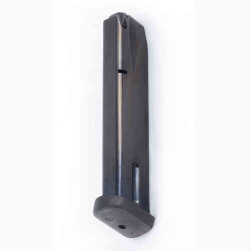 Il caricatore standard da 20 colpi 9mm per la Beretta 92 FS offre affidabilità, capacità elevata e finitura lucida, ideale per prestazioni ottimali al poligono.